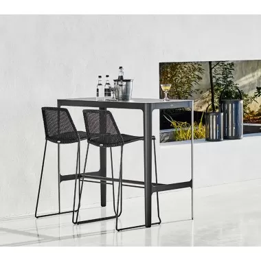Cane-Line Breeze Bar Chair Stackable - Back View