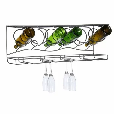 Oenophilia Wine Bar Wall Rack - With Bottles