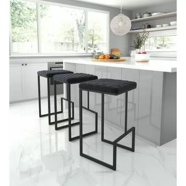 Zuo Modern Element Barstool in Black - Lifesytle