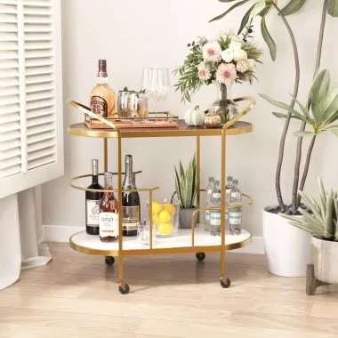 Zuo Modern Antalya Bar Cart Multicolor - Lifestyle