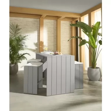 Sunpan Verin BarStool Greige - Stinson  White