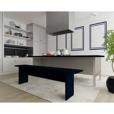 Manhattan Comfort Nomad 67.91 Modern Dining Bench in Tatiana Midnight Blue