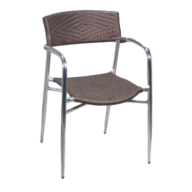 H&D Seating Brown Rattan Dining Armchair