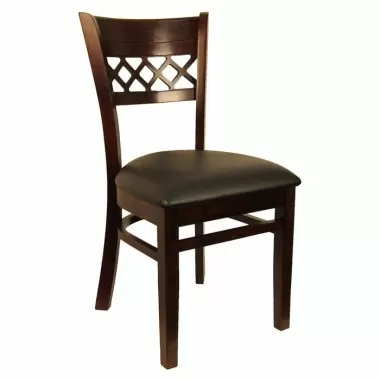 H&D Seating Lattice Back Wood Chair 