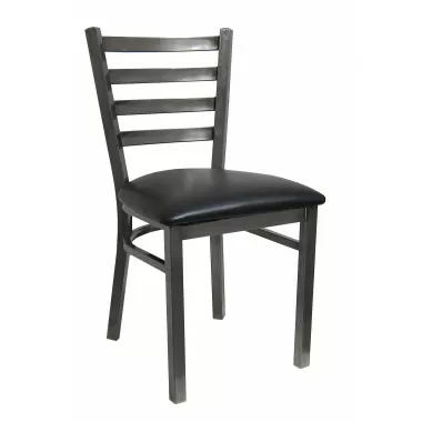 H&D Seating Ladder Back Clear Coat Metal Chair - Set of 2