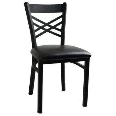 H&D Seating Cross Back Metal Chair - Set of 2