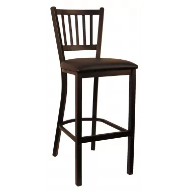 H&D Seating Vertical Back Metal Barstool