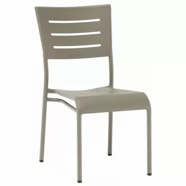 H&D Seating All Aluminum Armless Stacking Patio Dining Chair