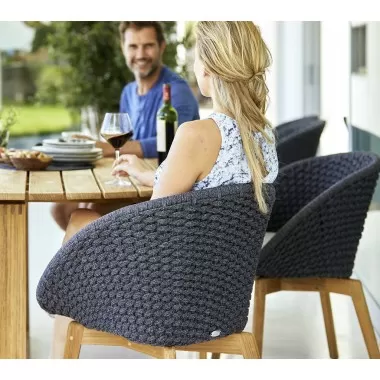 Cane-Line Peacock Chair W/Teak Legs, Cane-Line Soft Rope