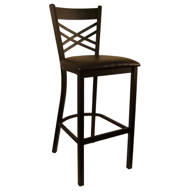 H&D Seating Cross Back Metal Barstool