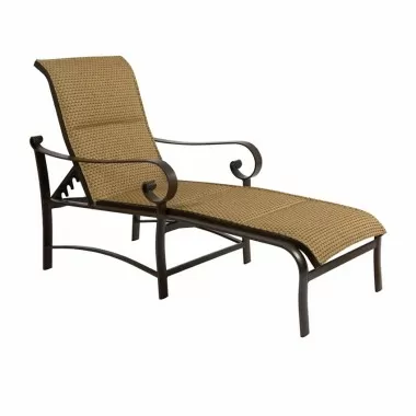 Woodard Belden Padded Sling Adjustable Chaise Lounge