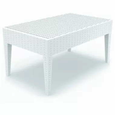 Compamia Miami Rectangle Resin Coffee Table White