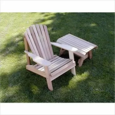 Creekvine Designs Cedar American Forest Adirondack Chair and Table Set