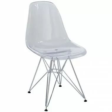 Modway Paris Dining Side Chair in Clear