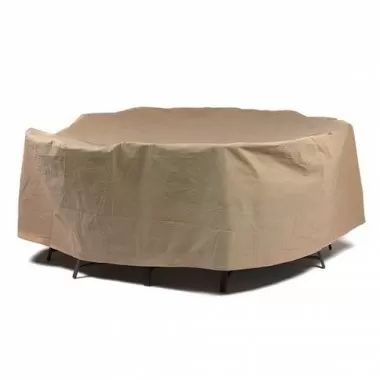Duck Covers Essential 108"Dia Round Patio Table with Chairs Cover