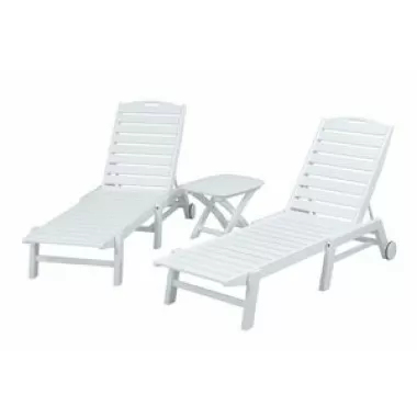 POLYWOOD¨ Nautical 3-Piece Chaise Set