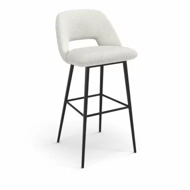 Aeon Reed Boucle Bar Stool White Boucle- Set of 2