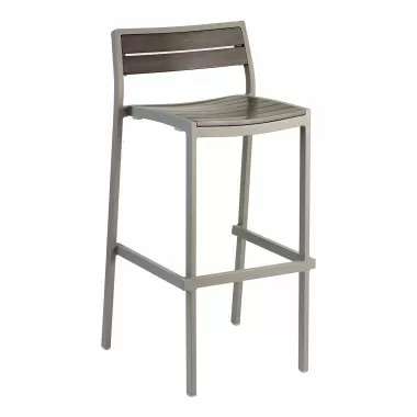 Aluminum Barstool - Gray