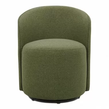 Moe's Home Collection Sylvie Outdoor Swivel Dining Chair in Dark Green - Front
