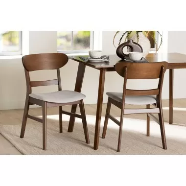 Baxton Studio Everwood 2-Piece Dining Chair Set - Lifestyle