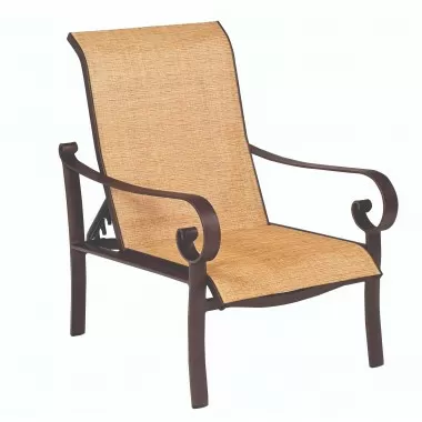 Woodard Belden Sling Adjustable Lounge Chair - Angled