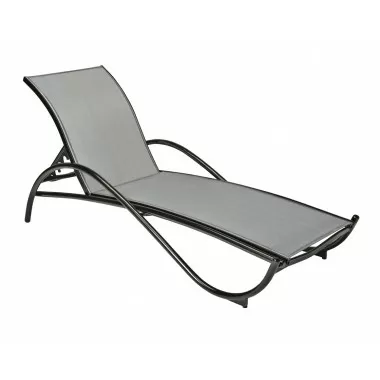 Woodard Tribeca Adjustable Chaise Lounge - Angled