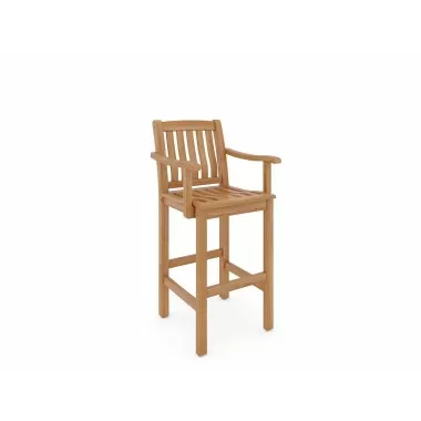Hi Teak Furniture Michele Teak Outdoor Bar Armchair - Angled