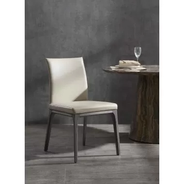 Stella Dining Chair With Taupe Faux Leather - Lifestyle