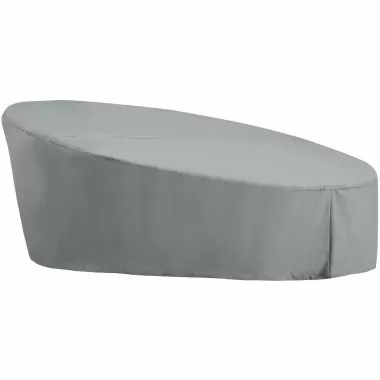 Modway Immerse Convene / Sojourn / Summon Daybed Outdoor Patio Furniture Cover - Gray - Front Angle