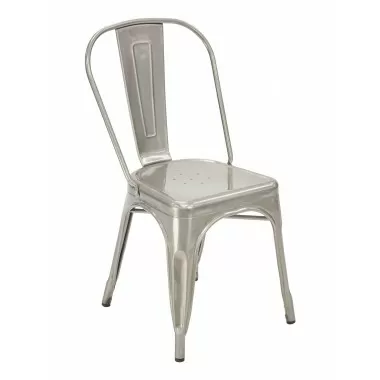 Industrial Chair Clearcoat and Solid Colors - Silver