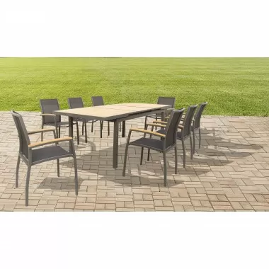 Bellini Home and Garden Galliano 9 Pc Dining Set In Lava