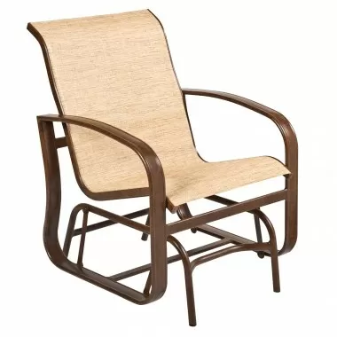 Woodard Cayman Isle Sling Gliding Chair - Angled