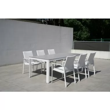 Bellini Home and Garden Versailles 7pc Dining Set In White Finish 