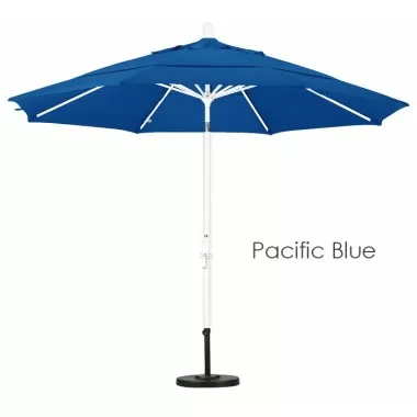 California Umbrella 11' Aluminum Market Umbrella Collar Tilt DV Matted White - Sunbrella