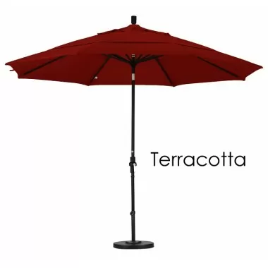California Umbrella 11' Aluminum Market Umbrella Collar Tilt DV Matted White - Sunbrella