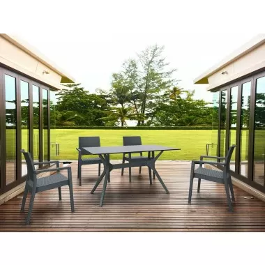 Ibiza Rectangle Table 55 inch Dark Gray