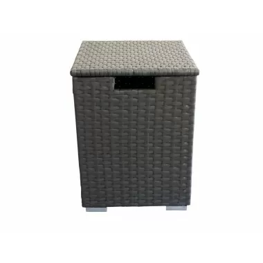 Crawford and Burke Auburn Dark Brown Woven Propane Tank Protector, Frontview
