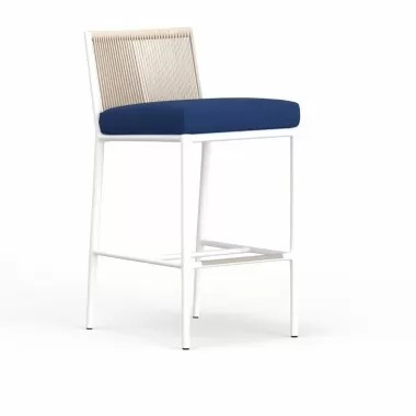 Sabbia Barstool in Echo Midnight, No Welt - Front Side Angle