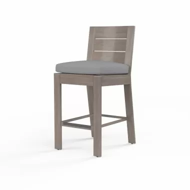Laguna Counter Stool in Canvas Granite, No Welt - Front Side Angle