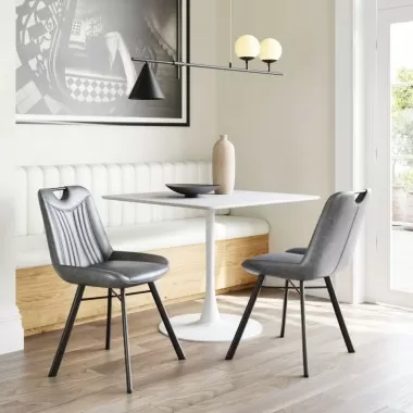 Zuo Modern Molly Dining Table in White - Lifestyle