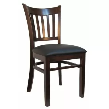 H&D Seating Open Vertical Back Wood Chair - Dark Walnut