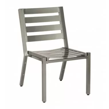 Woodard Palm Coast Slat Dining Side Chair - Stackable