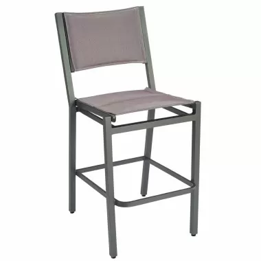 Woodard Palm Coast Padded Sling Bar Stool without Arms - Angled