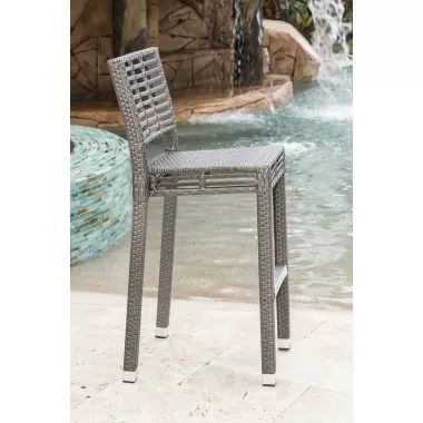 Panama Jack Outdoor Graphite Stackable Barstool 