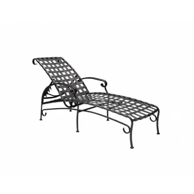 Woodard Et Cetera Ramsgate Strap Adjustable Chaise Lounge