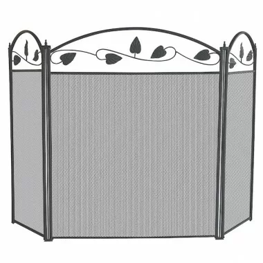 Mr. Bar-B-Q UniFlame® 3 Fold Black Finish Top Leaf Screen