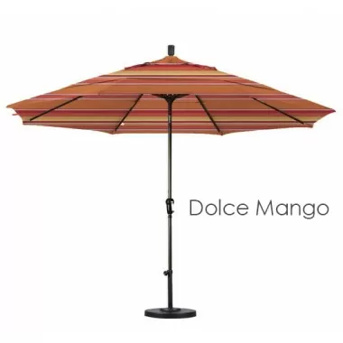 California Umbrella 11' Aluminum Market Umbrella Auto Tilt Bronze - Sunbrella