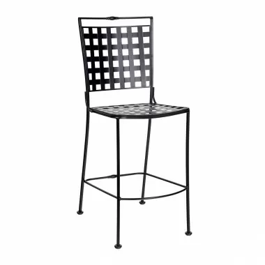 Woodard Sheffield Stationary Armless Bar Stool with Optional Cushion