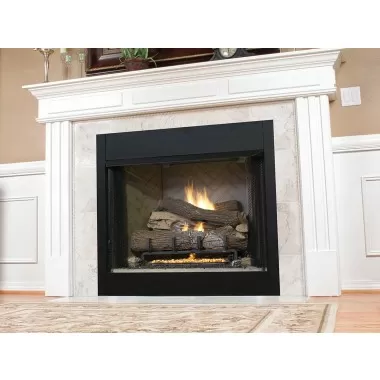 Superior Fireplaces 36" Firebox with 28" Tall Opening Firebox With White Herringbone/Stacked Liner