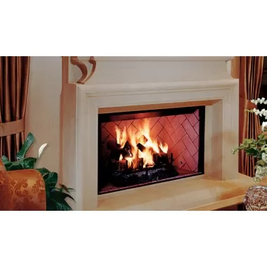 Superior Fireplaces 36" Louvered In White Stacked Refractory Panels And Insulated Firebox - Lifestyle 2